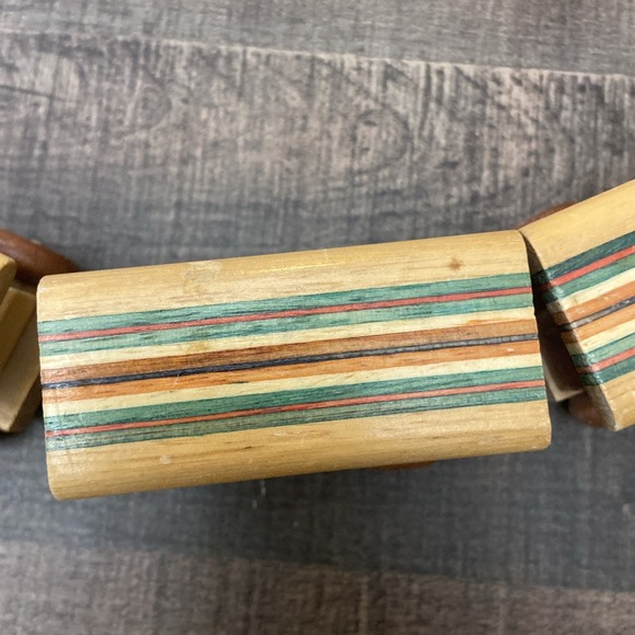 Vintage Loquai Holzkunst Original Set West Wooden Toy Train - Picture 8 of 16